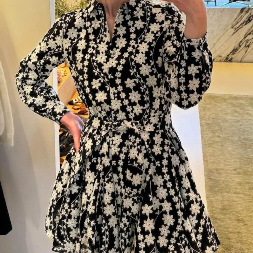 Sézane Sol dress black and white size 38